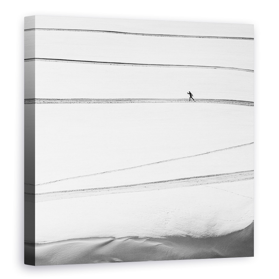 Tablou canvas - Izolat, Rumansky, Tatra, Slovacia, Alb-Negru, Munti, 60 x 60 cm
