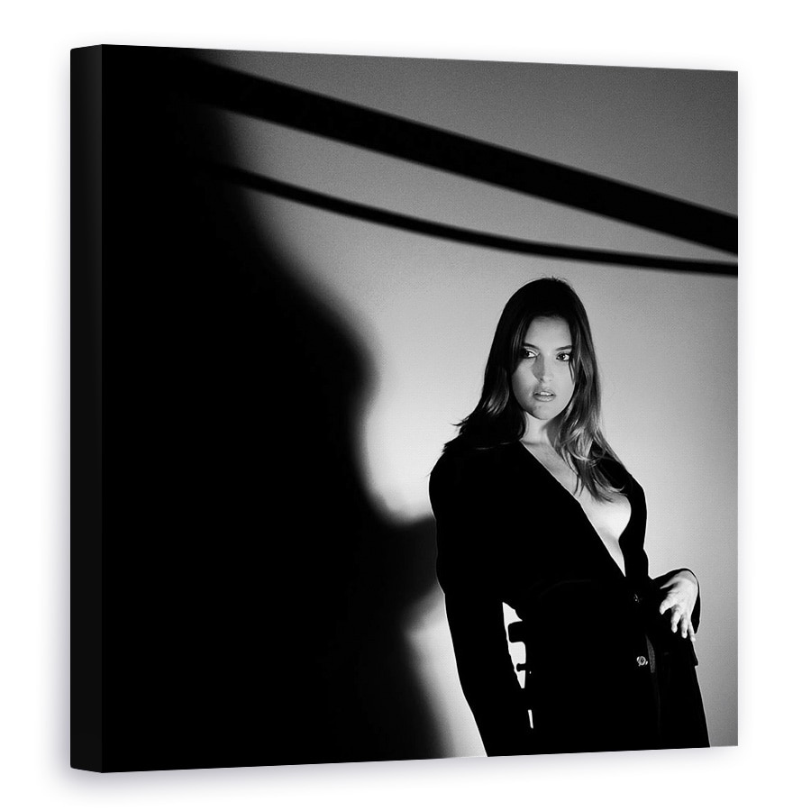 Tablou canvas - Femeia Din Umbra, Nud, Nud, Dezbracat, Umbra, Model, 80 x 80 cm