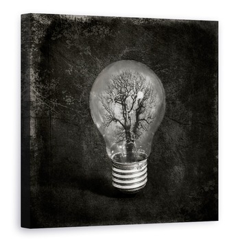 Tablou canvas - Copacul, Bec, Lumina, 60 x 60 cm Tablou canvas - Copacul, Bec, Lumina, 60 x 60 cm