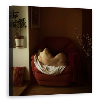 Tablou canvas - Nud, Dezbracat, Camera, Canapea, 60 x 60 cm Tablou canvas - Nud, Dezbracat, Camera, Canapea, 60 x 60 cm