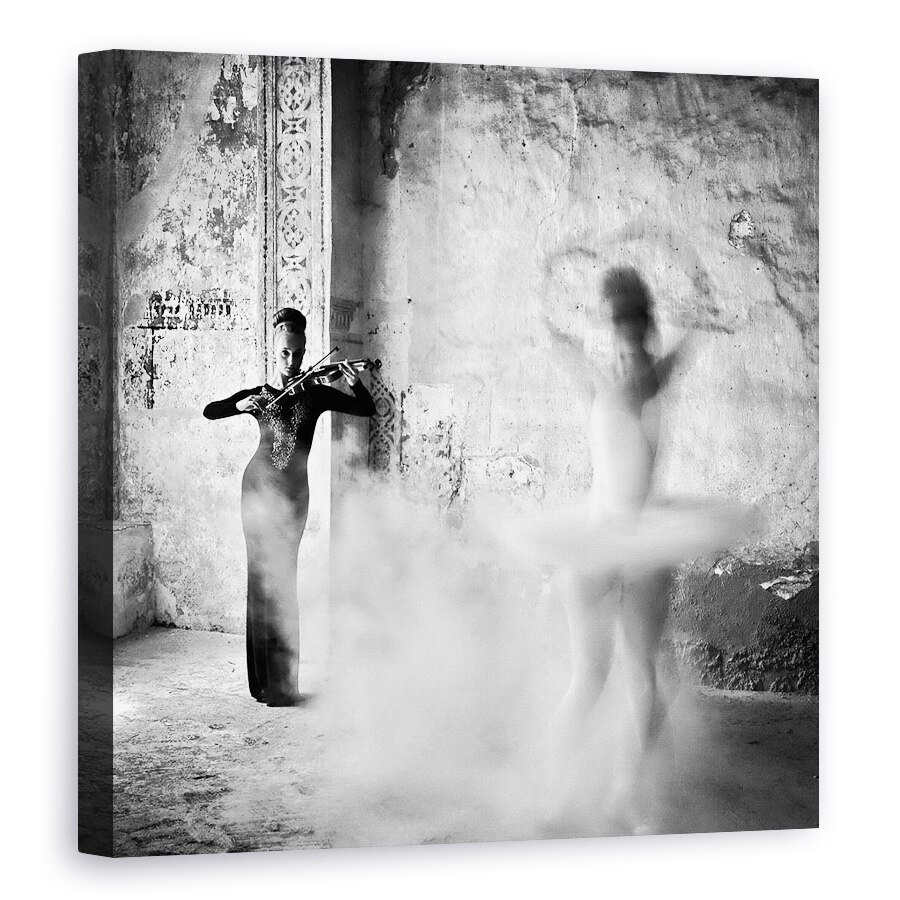 Tablou canvas - Danseaza, Danseaza, Dansand, Dansatoare, Oameni, Alb-Negru, 40 x 40 cm