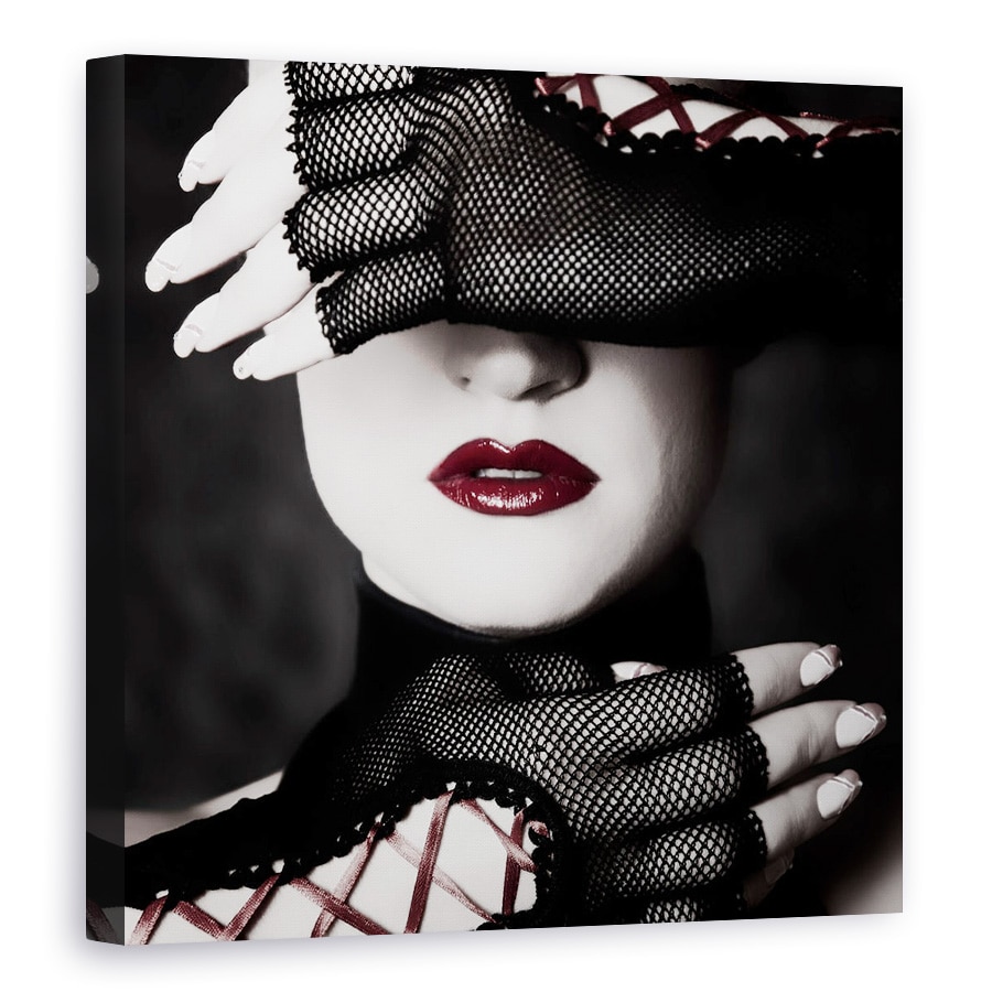 Tablou canvas - Ascunde-Te, Portret, Masca, Orb, Legat La Ochi, 40 x 40 cm