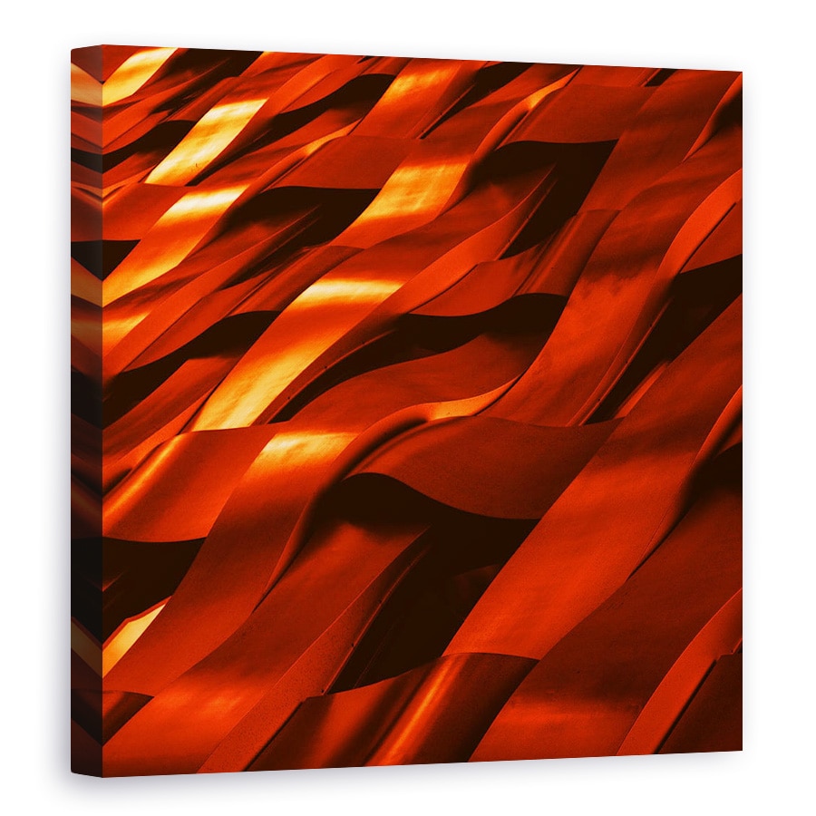 Tablou canvas - Valuri De Pasiune, Rosu, Textura, Model, Abstract, Flux, 100 x 100 cm