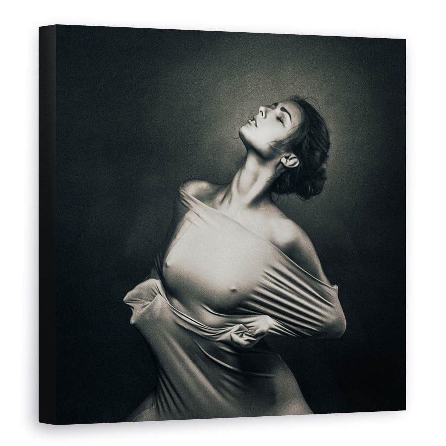 Tablou canvas - Fata, Portret, Fata, Femeie, Persoana, Studio, 100 x 100 cm