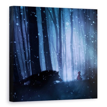 Tablou canvas - Scufita Rosie, Lupa, Insotitor, Rosu, Rosu, Putin, 60 x 60 cm Tablou canvas - Scufita Rosie, Lupa, Insotitor, Rosu, Rosu, Putin, 60 x 60 cm