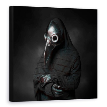 Tablou canvas - Mr Con, Cioc, Boala, Negru, Cioara, Masca, 60 x 60 cm Tablou canvas - Mr Con, Cioc, Boala, Negru, Cioara, Masca, 60 x 60 cm