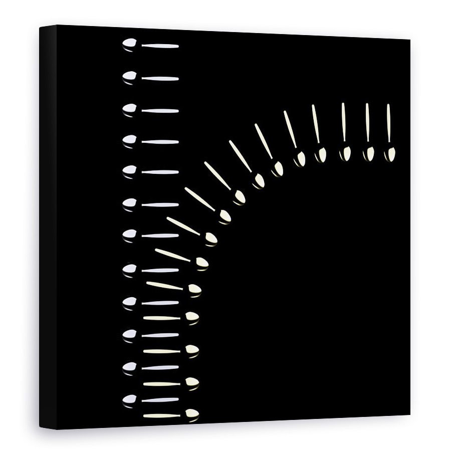 Tablou canvas - Fermoar De Linguri, Abstract, Grafic, Metal, 40 x 40 cm