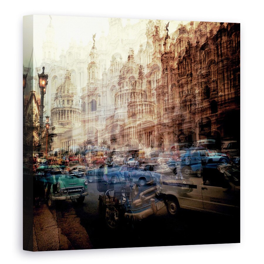 Tablou canvas - Ora De Varf - Gran Teatro De La Habana, Arhitectura, Masini, 80 x 80 cm