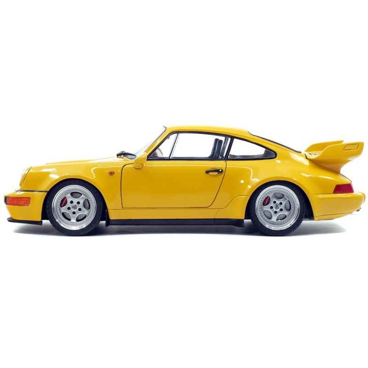 Solido Porsche 964 RS 3.8 (1990) autómodell, 1:18, sárga