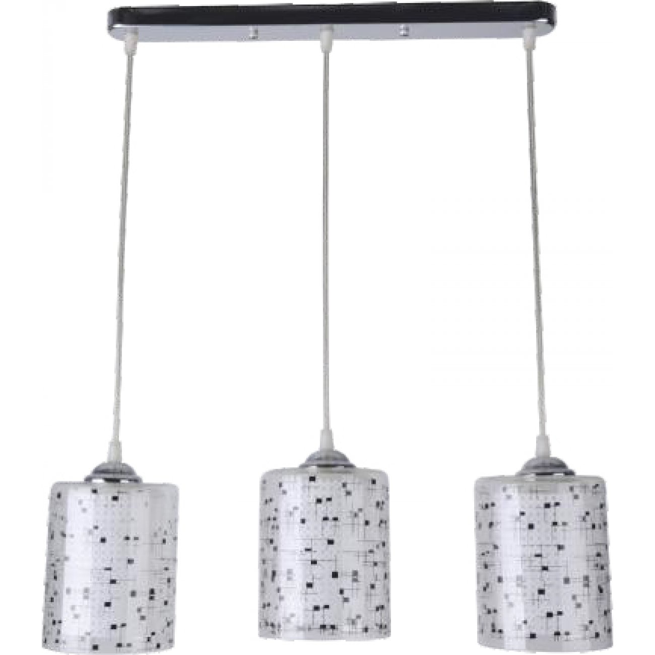 Pendul Matrix Sp3, 3xAbajururi, E27, Alb/Negru