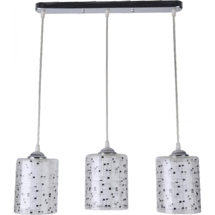 Pendul Matrix Sp3, 3xAbajururi, E27, Alb/Negru