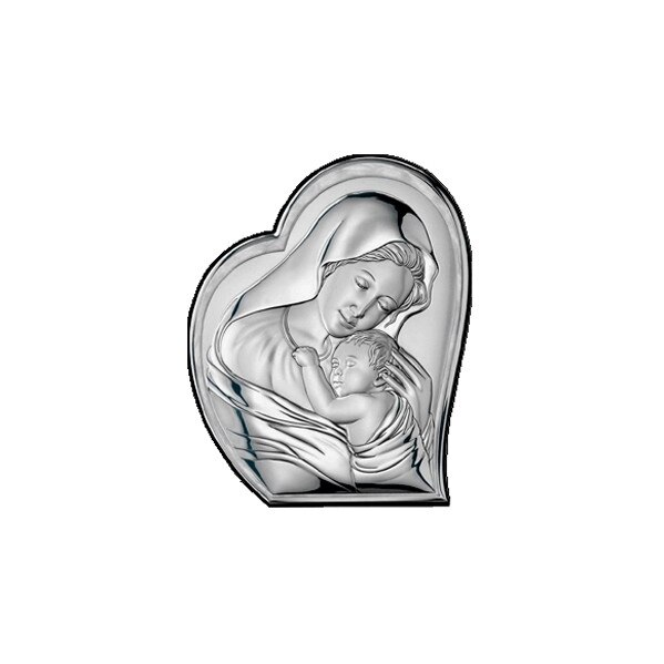 Icoana Argint 12.1x14.6cm Maica Domnului Cu Pruncul ClassGifts