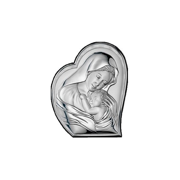 Icoana Argint 16.2x19.5cm Maica Domnului Cu Pruncul ClassGifts