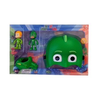 Set Eroi in Pijamale, personaj Sopi, format din 2 figurine, masca si masinuta, verde, + 3 ani Set Eroi in Pijamale, personaj Sopi, format din 2 figurine, masca si masinuta, verde, + 3 ani
