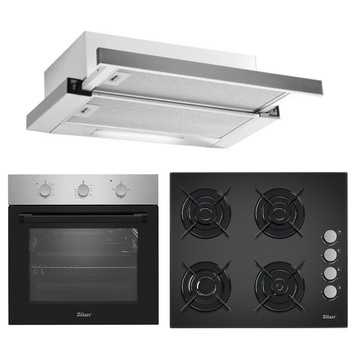 Pachet Cuptor incorporabil Electric, 2200W, Timer 90 min, 70 l, Inox + Plita incorporabila Sticla neagra, Gpl sau gaz natural (duze de schimb incluse), 59x51 cm, Aprindere Electrica + Hota incorporabila telescopica alba ZILAN, 190W, 2 motoare, 60cm Pachet Cuptor incorporabil Electric, 2200W, Timer 90 min, 70 l, Inox + Plita incorporabila Sticla neagra, Gpl sau gaz natural (duze de schimb incluse), 59x51 cm, Aprindere Electrica + Hota incorporabila telescopica alba ZILAN, 190W, 2 motoare, 60cm