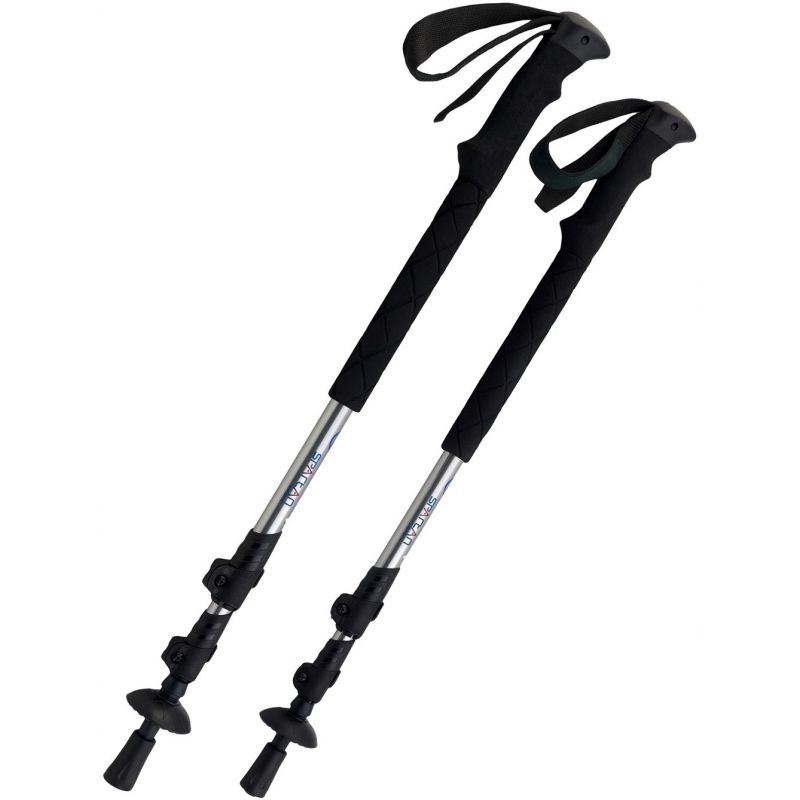 Bete trekking/drumetie, 3 segmente din aluminiu, manere cu forma anatomica