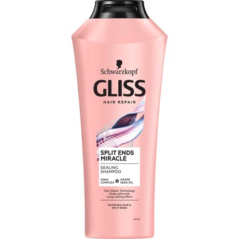Sampon Gliss Split Hair Miracle, pentru par deteriorat si varfuri despicate, 400 ml Sampon Gliss Split Hair Miracle, pentru par deteriorat si varfuri despicate, 400 ml