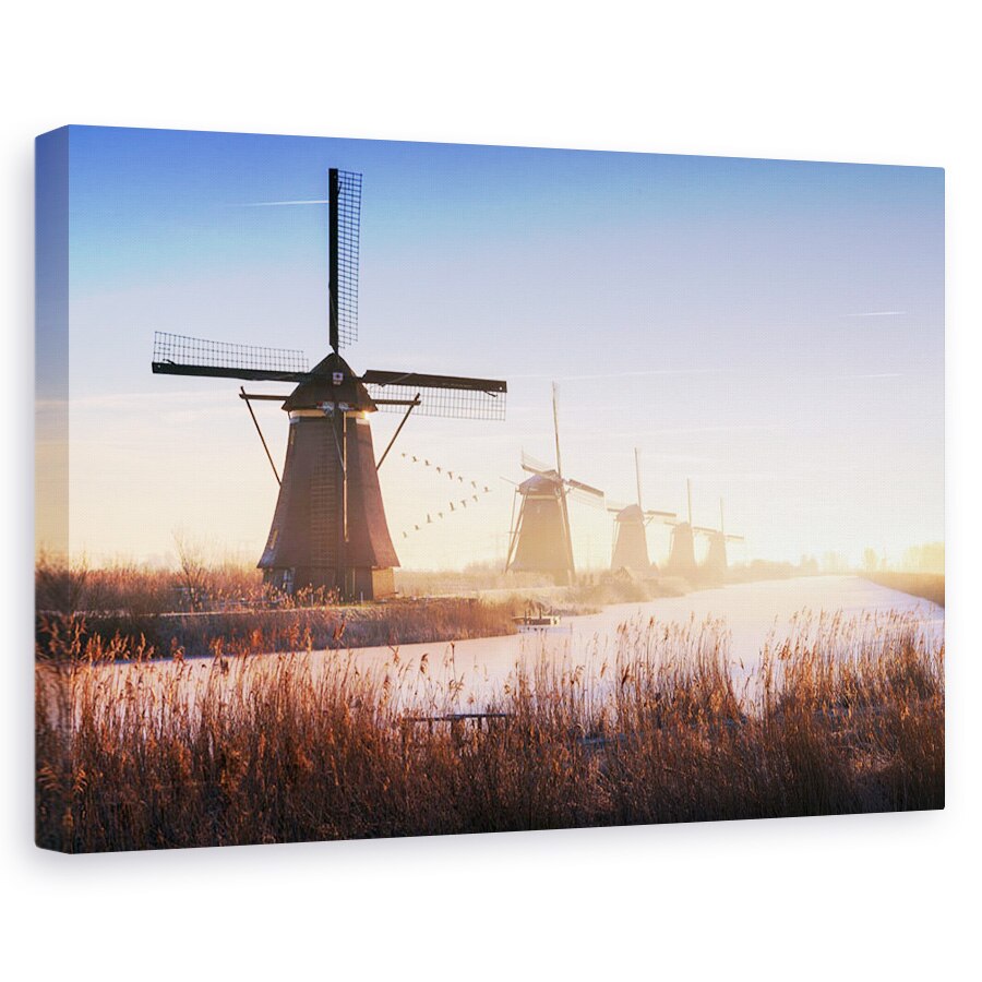 Tablou canvas - Kinderdijk, Moara De Vant, Olanda, Peisaj, 20 x 30 cm