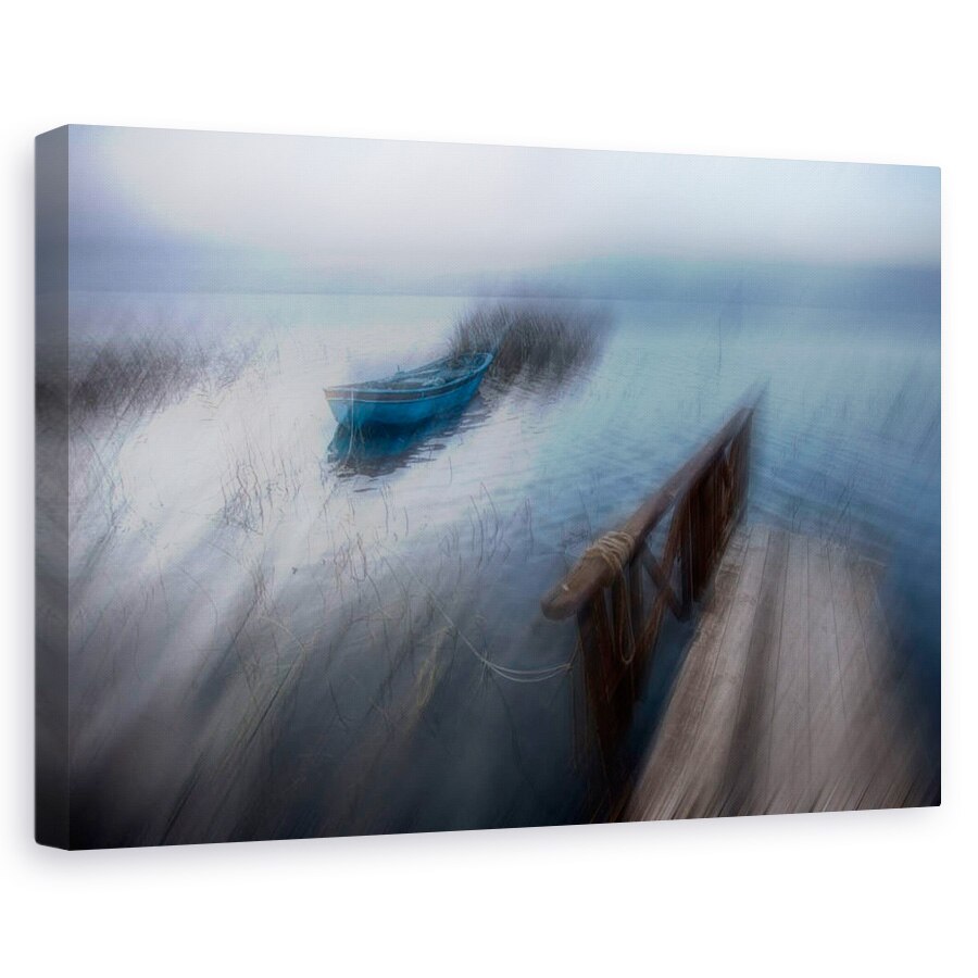 Tablou canvas - Lac, Barca, Apa, Dig, Debarcader, 80x120 cm