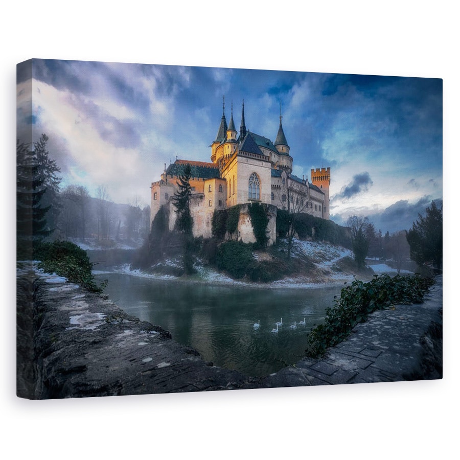 Tablou canvas - Castelul Bojnice, Arhitectura, Pasari, Vechi, 20 x 30 cm