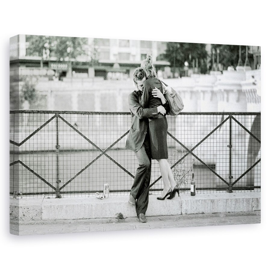 Tablou canvas - Iubirea Lui Sarko, Strada, Paris, Oameni, Urban, Dragoste, 80x120 cm