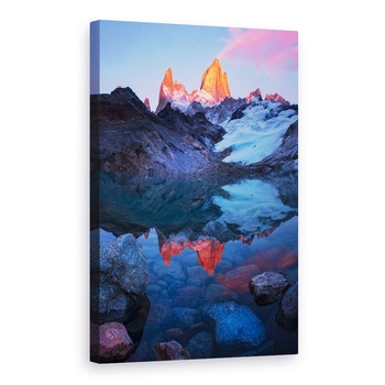 Tablou canvas - Liniste De Dimineata, Fitz-Roy, Patagonia, Argentina, Munti, Cer, 40 x 60 cm Tablou canvas - Liniste De Dimineata, Fitz-Roy, Patagonia, Argentina, Munti, Cer, 40 x 60 cm