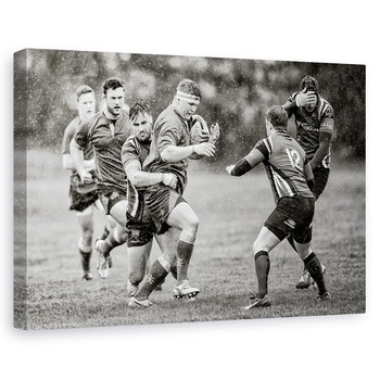 Tablou canvas - Nu Ma Pot Uita, Fotbal, Rugby, Minge, Alb-Negru, Sport, 40 x 60 cm Tablou canvas - Nu Ma Pot Uita, Fotbal, Rugby, Minge, Alb-Negru, Sport, 40 x 60 cm