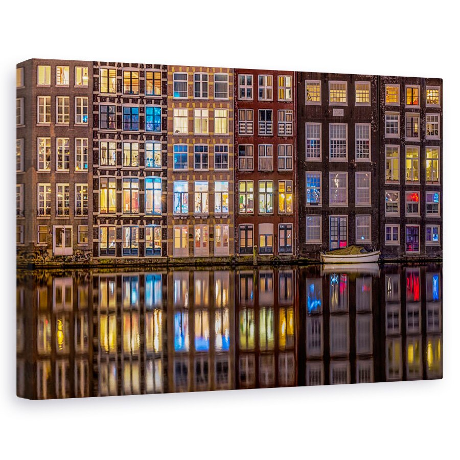 Tablou canvas - Browserul Windows, Reflectie, Amsterdam, Canal, Culoare, 20 x 30 cm