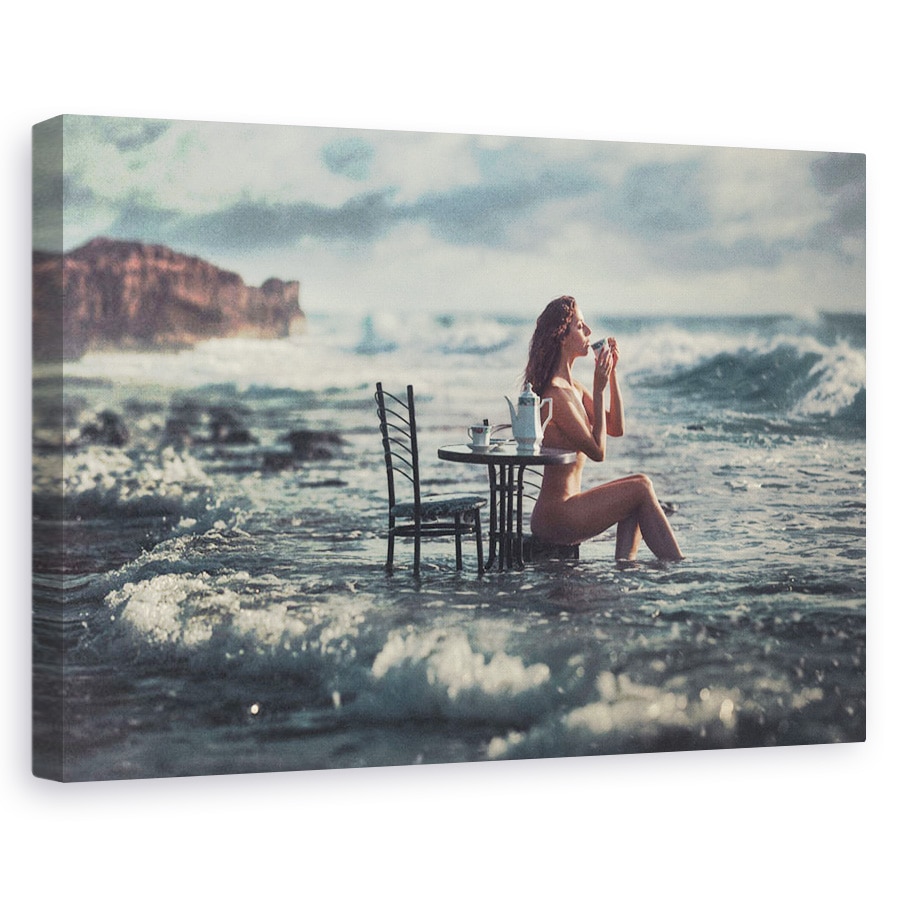 Tablou canvas - Ceasca De Ceai, Nud, Dezbracat, Ceasca, Cafea, 20 x 30 cm
