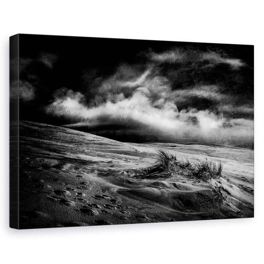 Tablou canvas - Iarba Marram, Peisaj, Plaja, Valuri, Nori, Dune, 40 x 60 cm