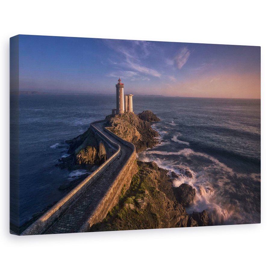 Tablou canvas - Le Petit-Minou, Bretagne, Far, Atlantic, Apus De Soare, Mare, 40 x 60 cm