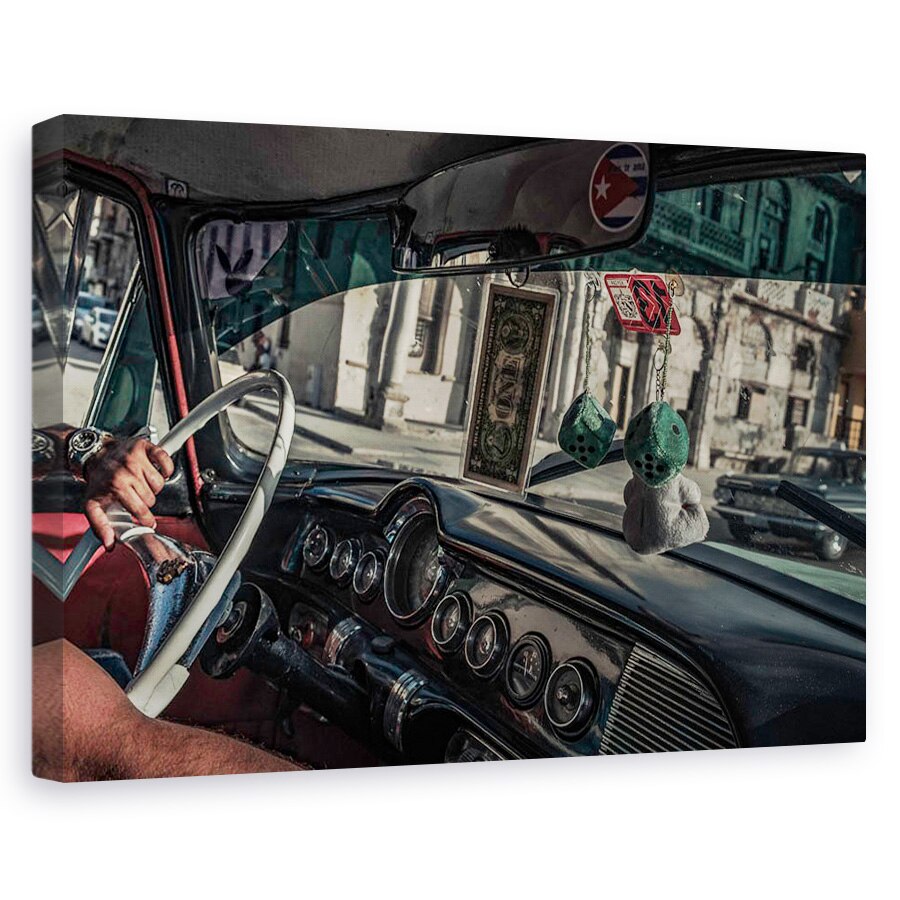 Tablou canvas - Soferul De Taxi, Cuba, Havana, Malecon, 20 x 30 cm