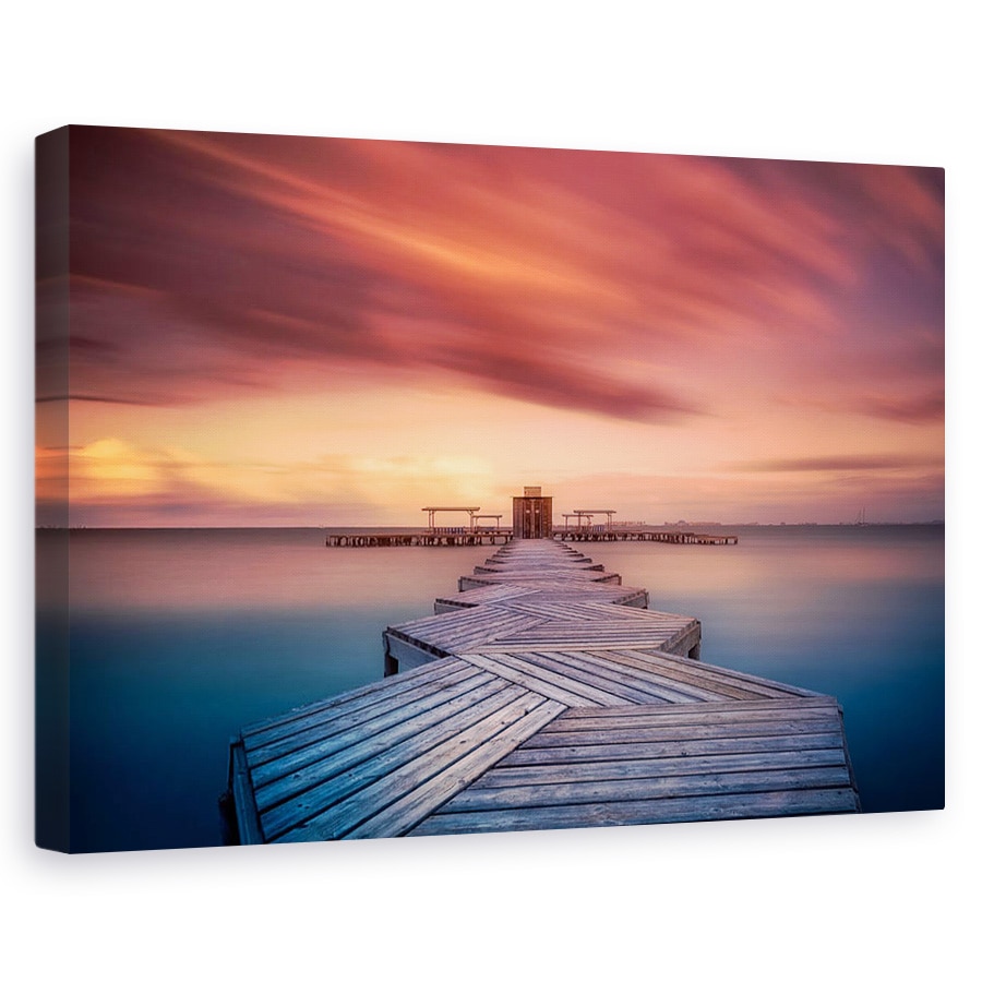 Tablou canvas - Vechi Centru Spa, Plaja, Spania, Marmenor, Cer, Apa, 40 x 60 cm