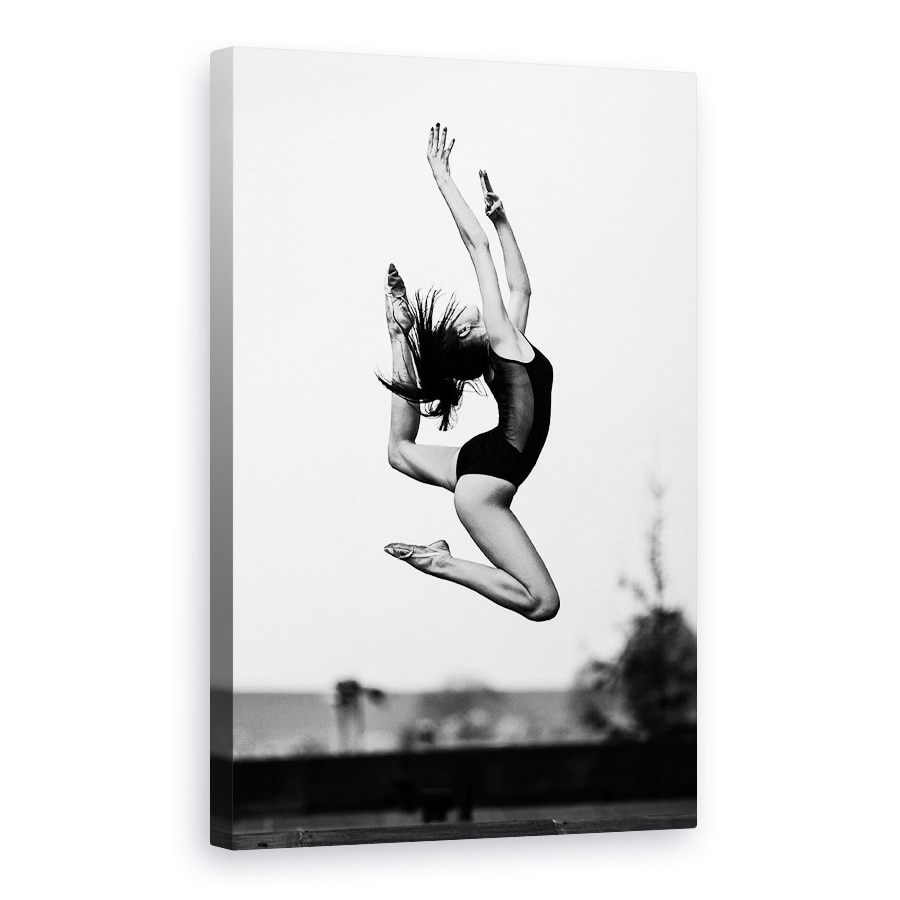 Tablou canvas - Dans , Danseaza, Performanta, Alb-Negru, Pozeaza, Sari, 40 x 60 cm
