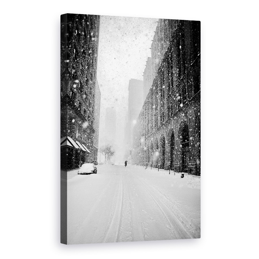 Tablou canvas - Plimbare Prin Viscol In New York, Strada, Iarna, Rece, Zapada, 20 x 30 cm