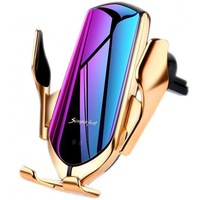 Suport Incarcator Telefon Auto Smart Techstar® S5 Wireless InfraRosu 360° Fast Charge Universal Android si iOS 4 - 6.5 inch