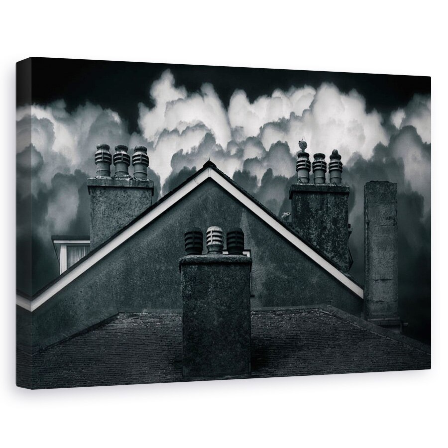 Tablou canvas - Punct De Observare, Acoperisuri, Acoperis, Cer, Nori, 20 x 30 cm