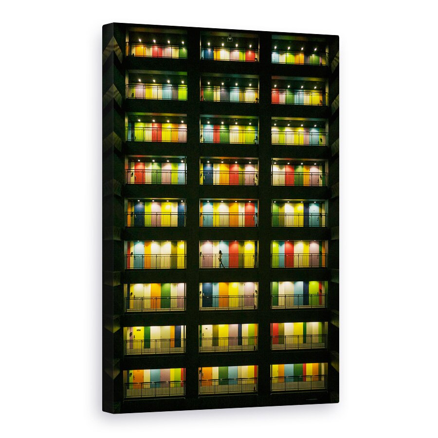 Tablou canvas - Usi Curcubeu, Tokyo, Arhitectura, Colorat, Cladire, 40 x 60 cm