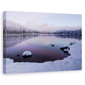 Tablou canvas - Prima Zapada Intalneste Prima Lumina 2, Lac, Rasarit De Soare, Peisaj, Reflectie, 20 x 30 cm Tablou canvas - Prima Zapada Intalneste Prima Lumina 2, Lac, Rasarit De Soare, Peisaj, Reflectie, 20 x 30 cm