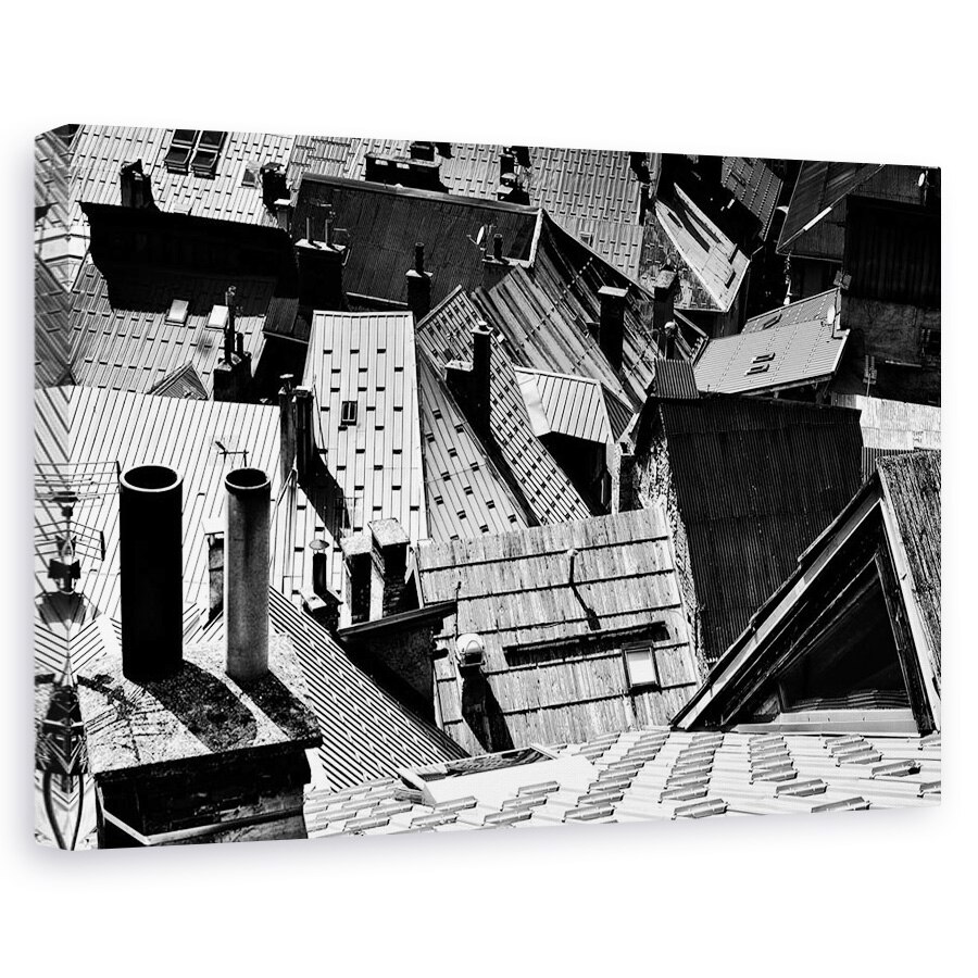 Tablou canvas - Abstract, Arhitectura, Abstract, Franta, Oras, Acoperis, 40 x 60 cm