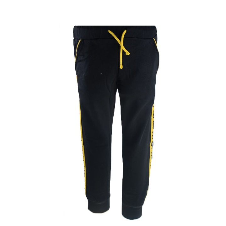 Pantaloni sport pentru baieti E Plus M 4995, Negru, 128 cm