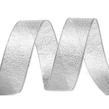 Panglica cu lurex, latime 25 mm, lungime 22.5 m, argintiu Panglica cu lurex, latime 25 mm, lungime 22.5 m, argintiu