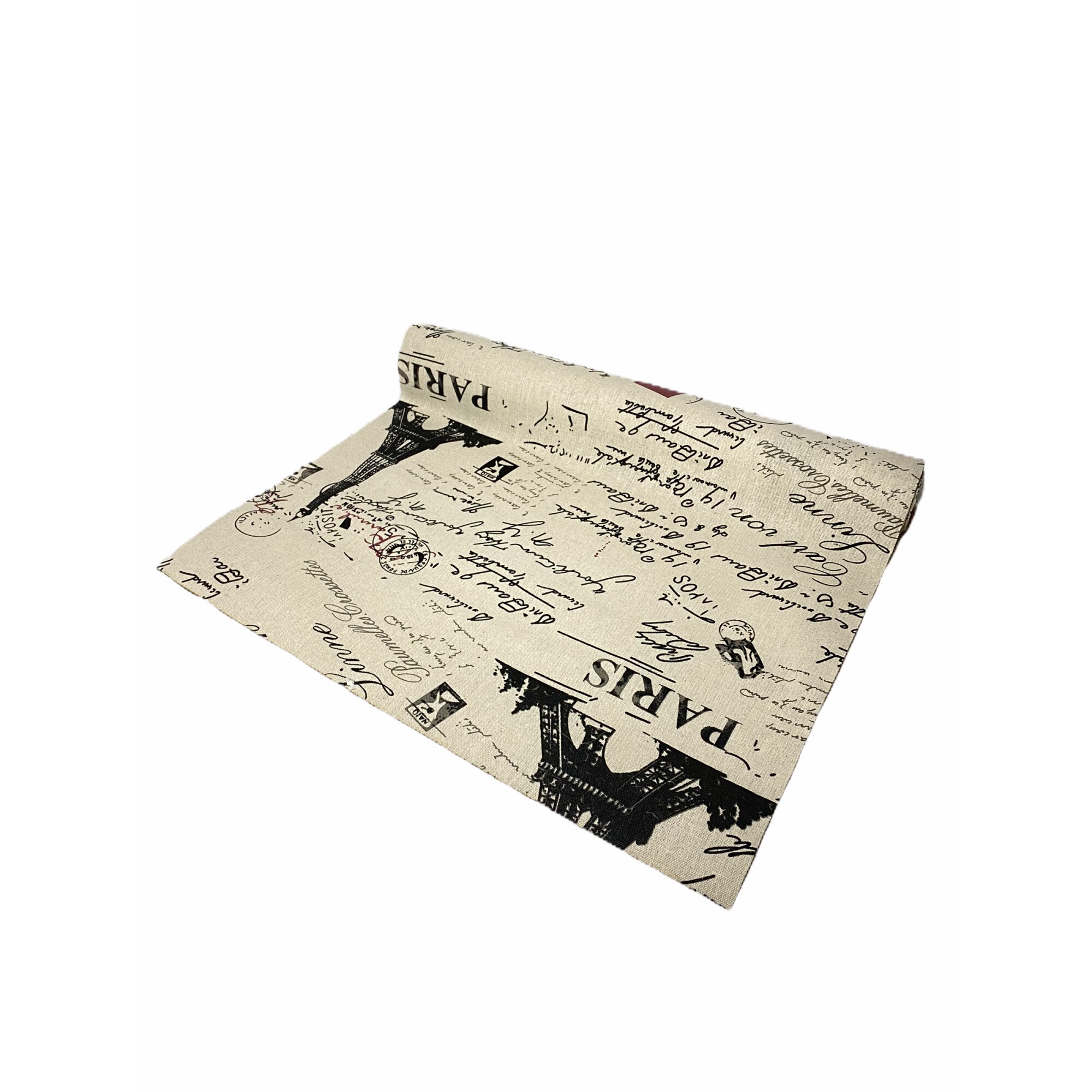 Panza Atelier decorativa pentru aranjamente si cadouri cu model Paris, 5mx50cm