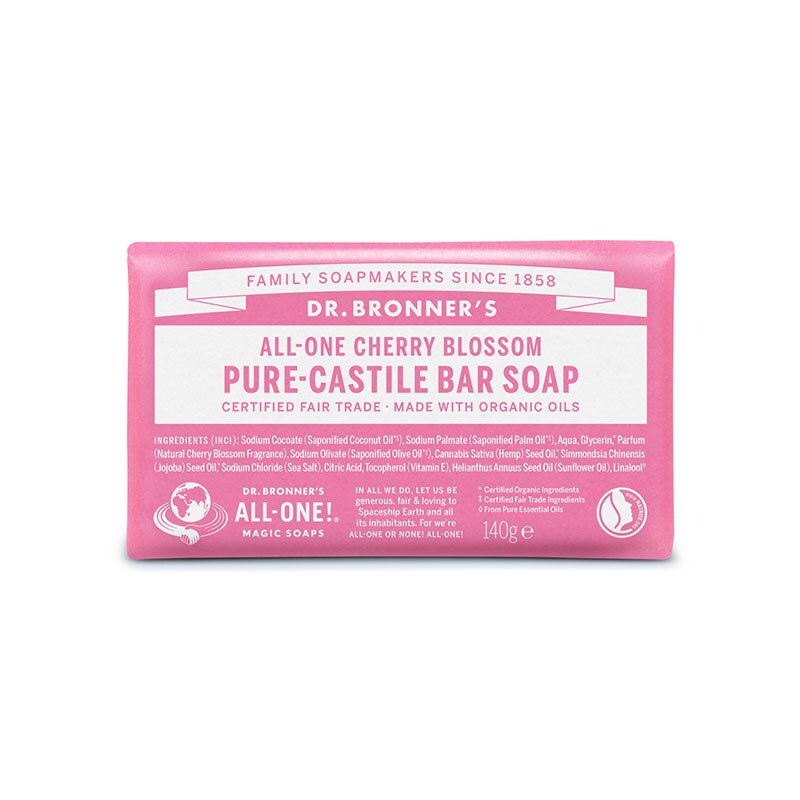 Dr. Bronner's, sapun solid de Castilia, cu ulei esential de Cherry Blossom, 140 g