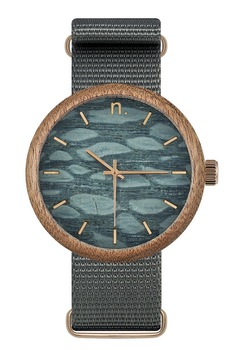 ceas din lemn neat - new hoop - 43mm verde militar cu detaliile lemnului de platan imagen 49_0_
0