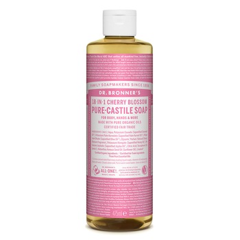 Sapun lichid de Castilia 18-in-1 Cherry Blossom, 475 ml - Dr.Bronner's Sapun lichid de Castilia 18-in-1 Cherry Blossom, 475 ml - Dr.Bronner's