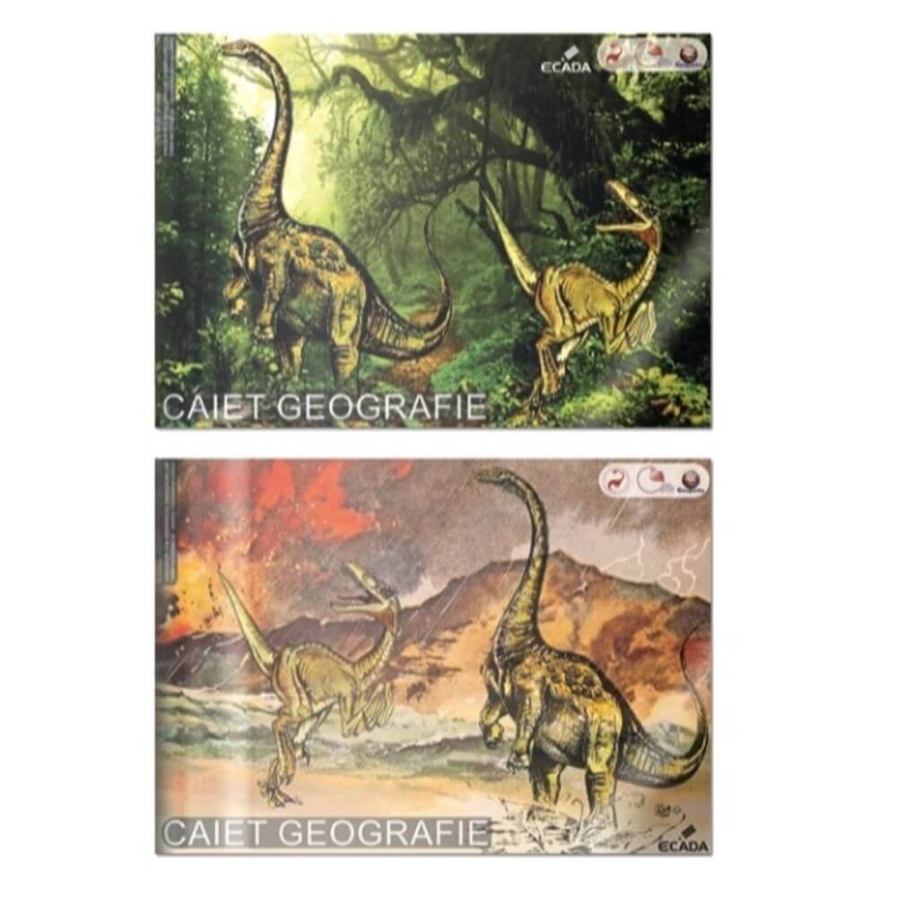Caiet Geografie ECADA, 24 File, 17x24 cm, Coperta Policromie