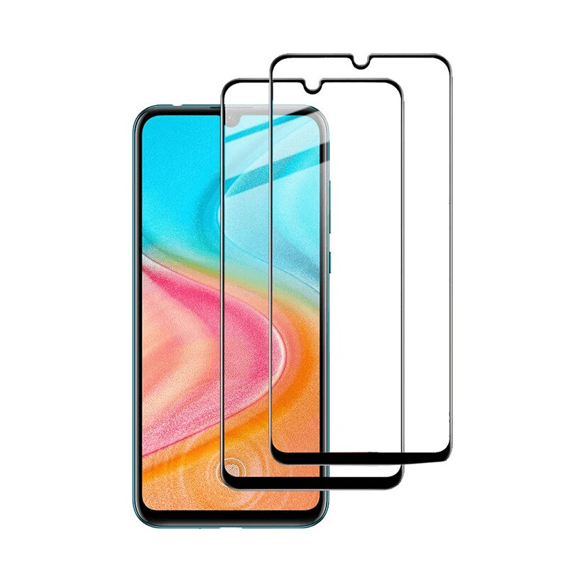 Set 2 folii protectie sticla securizata fullsize pentru Huawei Honor Play 4T Pro, negru