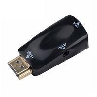 mini convertor adaptor hdmi tata la vga mamafull hd 1080p cu output audio  jack 35mm negru imagen 8_0_
0
