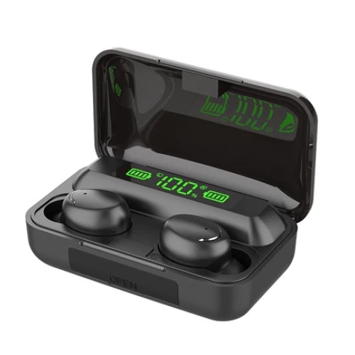 Casti Blueooth 5.0 Wireless, Touch Control, Baterie externa inclusa 1200 mAh, Rezistente la apa